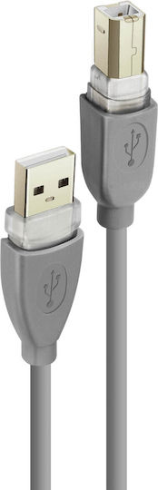 LinQ USB 2.0 Cable USB-A male - USB-B male Γκρι 3m U3MB