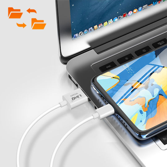 LinQ USB 2.0 Cable USB-C male - USB-A Λευκό 3m TPC9303