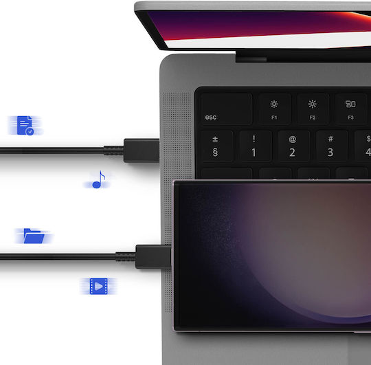 Samsung USB 2.0 USB-C Male To USB-C 65W Black 1m Cable