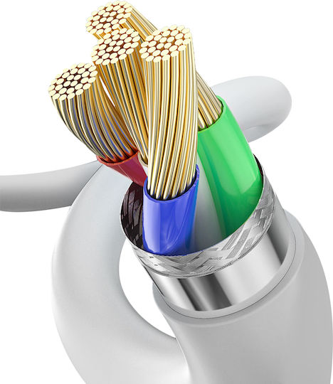 LinQ USB 2.0 Cable USB-C male - USB-A Λευκό 3m TPC9303