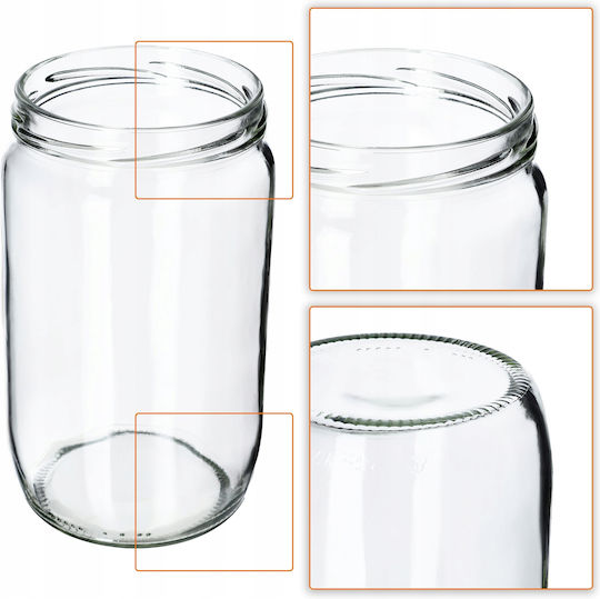 Kadax 8x Jar 720ml Glass Jars Preserves Pickles Honey Lids Fi82