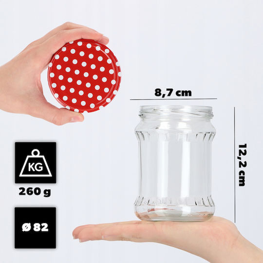 Kadax 8x Glasgefäß 500ml Einmachgläser Honig + Deckel Fi82