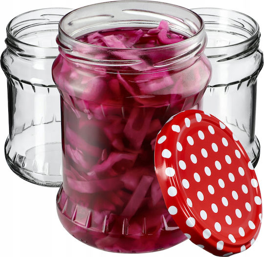 Kadax 8x Glasgefäß 500ml Einmachgläser Honig + Deckel Fi82