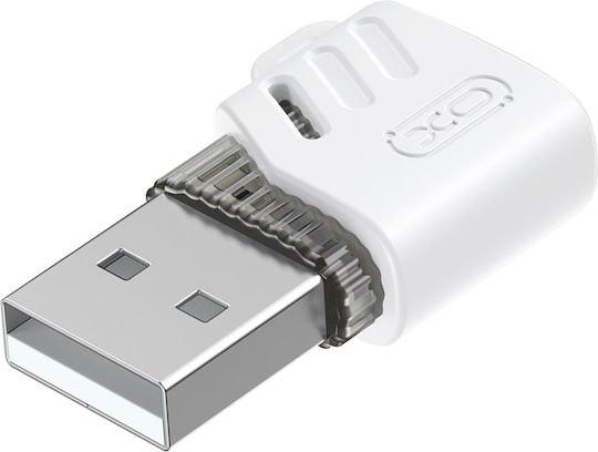 XO Конвертор USB-A мъжки към USB-C женски Бял 1бр NB256D