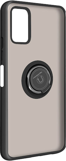 Samsung Galaxy A03s Bi-material Metal Ring Support Black Mobile Phone Case