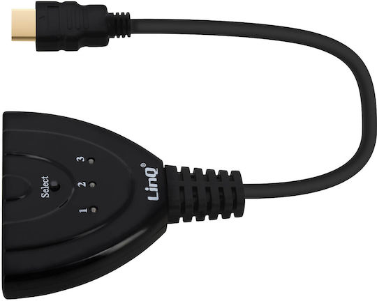 LinQ Μετατροπέας HDMI male σε HDMI 3x female 1τμχ VK-330