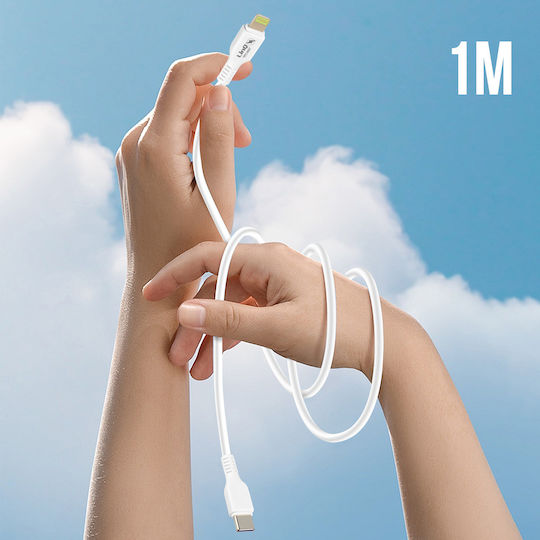 LinQ Regular la Cablu Lightning Alb 1m (TPC-9257)