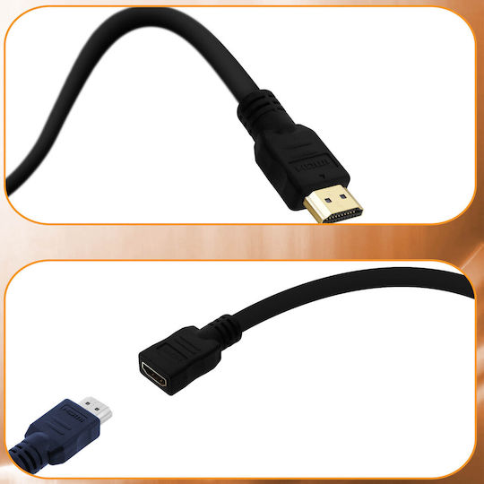 LinQ HDMI-Kabel männlich - HDMI-Buchse 1,5m Schwarze