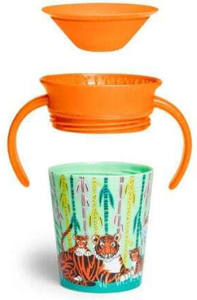 Munchkin Toddler Cups Miracle 360° Wildlove Sippy Cup Plastic Tiger-Rhin 2 Pieces 177ml For 6m+