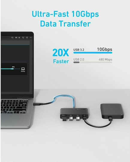 Anker USB-Hub Mit 4 Anschlüssen USB 3.0 Mit USB-C Anschluss