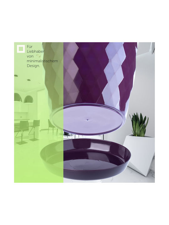 Kadax Plastic Flower Pot Saucer 16cm Purple