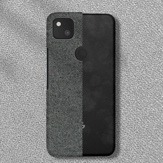 Hülle Google Pixel 4a Hartes Rigid Gewebe Finish Anti-Tracking Waschbar Grau