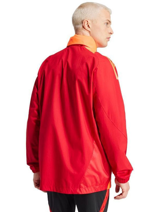 Adidas Tiro Herren Jacke Lässig Wasserdicht Rot