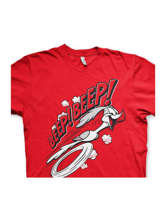 Paperinos Looney Tunes - Beep Beep T-shirt Red Cotton