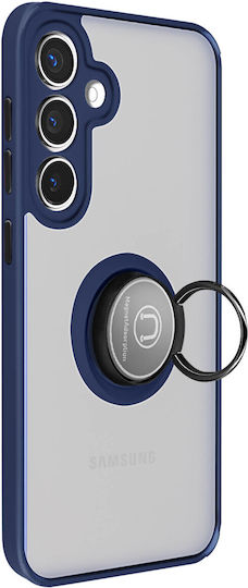 Avizar Case Samsung Galaxy S24 Plus Metallic Ring Function Support Dark Blue