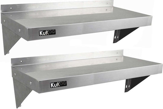 2 x Kukoo Edelstahlregale 1000mm x 300mm