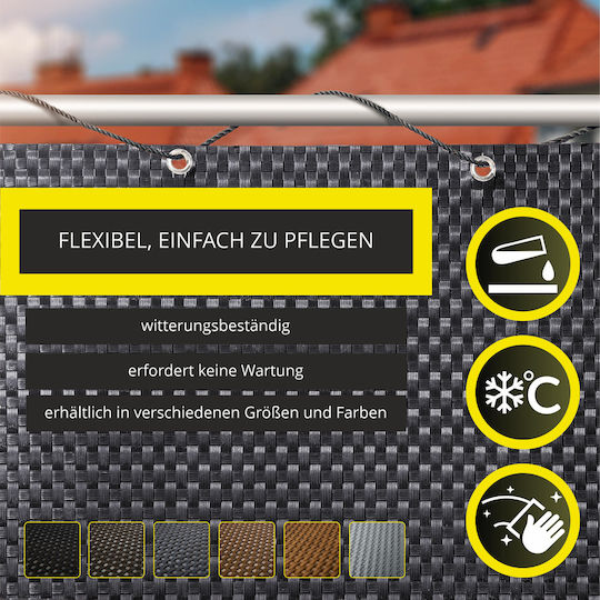 Kadax Balcony Screen Technorattan Balcony Mat 0.9x4m