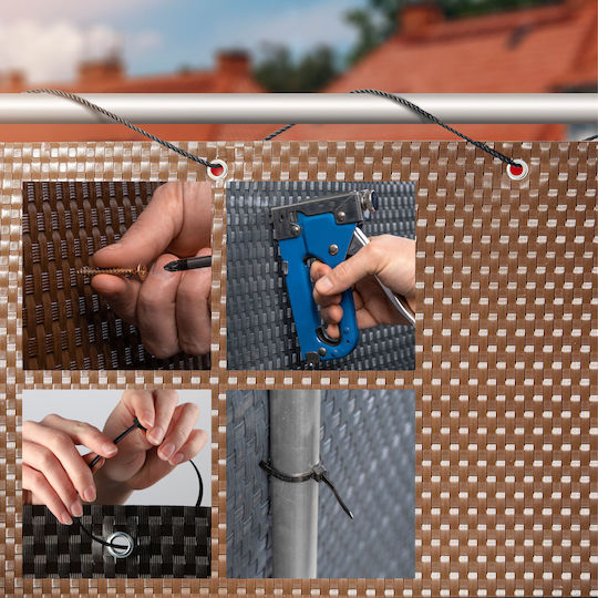Kadax Balcony Screen Technorattan Balcony Mat 0.9x1m