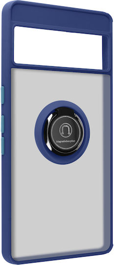 Made Google Pixel 7 Pro Case Bi-material Metallic Ring Video Stand Blue