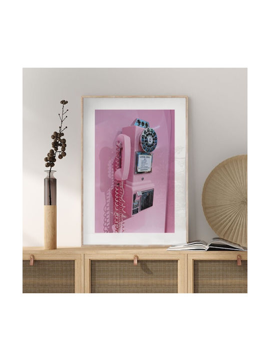 Walls Poster Vintage Pink Payphone 15x20cm