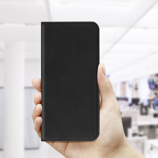 Husă tip portofel Google Pixel 6 cu suport video și bandă magnetică, negru