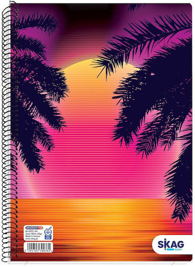 Skag Spiral Notebook University Fun Girl A4 4 Subjects 300391