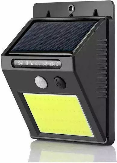 Set of 6 Wall Solar Lights Cold White 6500K with Motion Sensor and Photocell IP65