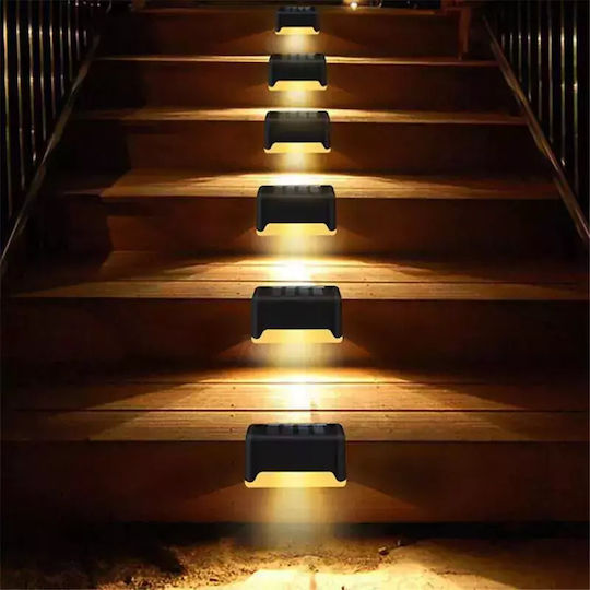 Set of 8 Solar Lights 5W 10lm with Warm White Light 3000K IP65 7.5cmx5cmx3.5cmcm