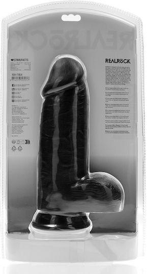 Shots Ρεαλιστικό Dildo με Όρχεις και Βεντούζα Μαύρο 23cm