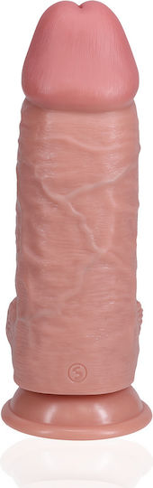 Shots Ρεαλιστικό Dildo με Όρχεις και Βεντούζα Flesh 19cm