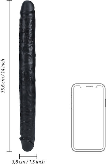 Shots Διπλό Dildo Μαύρο 35cm
