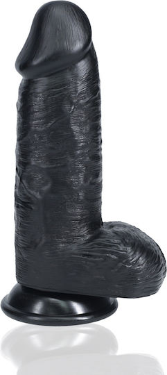 Shots Ρεαλιστικό Dildo με Όρχεις και Βεντούζα Μαύρο 20cm