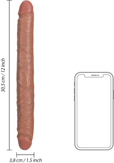 Shots Double Brown Dildo 30cm
