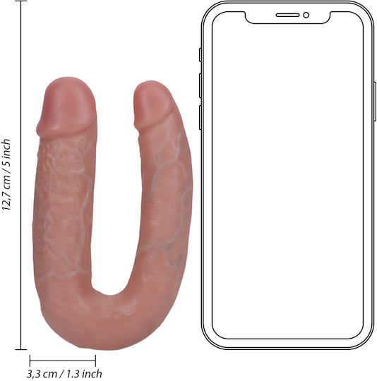 Shots Διπλό Dildo Flesh 15cm