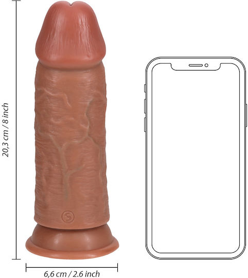 Shots Realistisches Dildo mit Saugnapf Braun 20cm