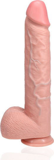 Shots Ρεαλιστικό Dildo με Όρχεις και Βεντούζα Flesh 38cm