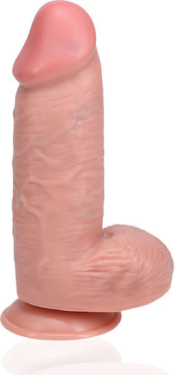 Shots Ρεαλιστικό Dildo με Όρχεις και Βεντούζα Flesh 20cm