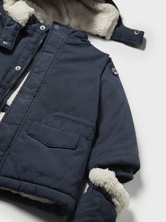 Kids' Parka with Hood Navy Blue