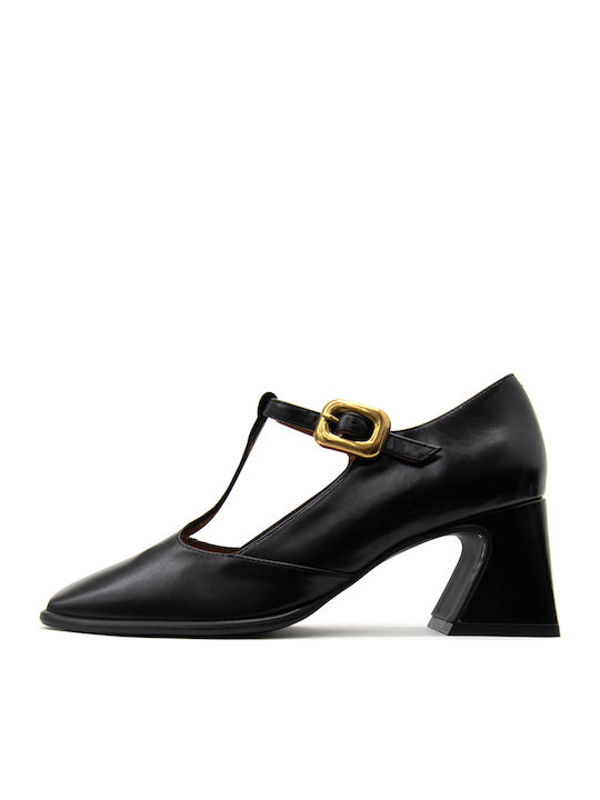 Angel Alarcon Leder Pumps mit Riemchen & hoher Absatz Schwarz Angel Alarcon Leder Pumps mit Riemchen & hoher Absatz Schwarz