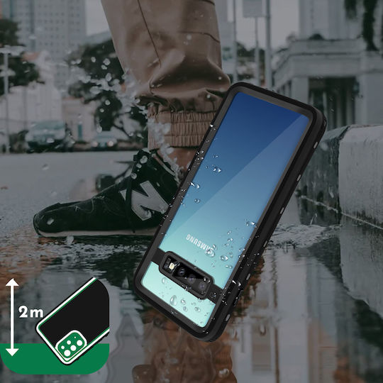 Protective Case Samsung Galaxy S10 Plus Waterproof + Screen Protector Black