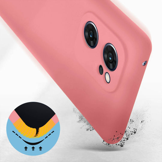 Hülle Oppo Find X5 Lite Silikon Halbfest Soft-Touch Oberfläche Rosa