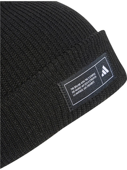 Essentials Beanie Unisex Beanie Knitted in Black color