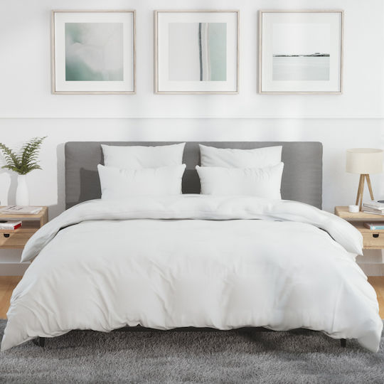 Nordic Paradise Комплект Плик за Завивка Памучен Кинг Сайз с 2 Калъфки 220x240 Pearl White