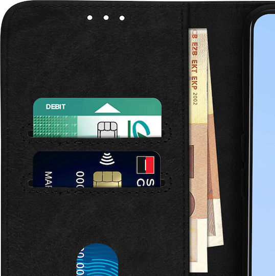 Case Oppo A16 A16s Clamshell Wallet Function Video Stand Black