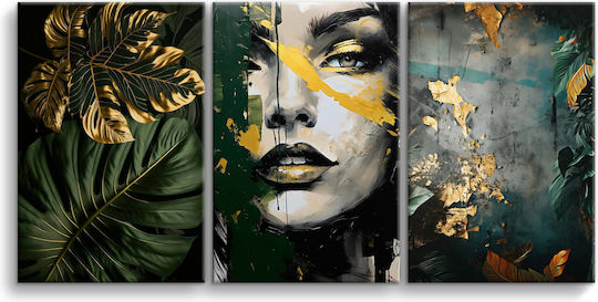 Naklejkomania Dreifach Gemälde auf Leinwand 60x120cm