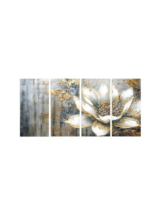Naklejkomania Τετράπτυχος Πίνακας σε Καμβά 60x120cm