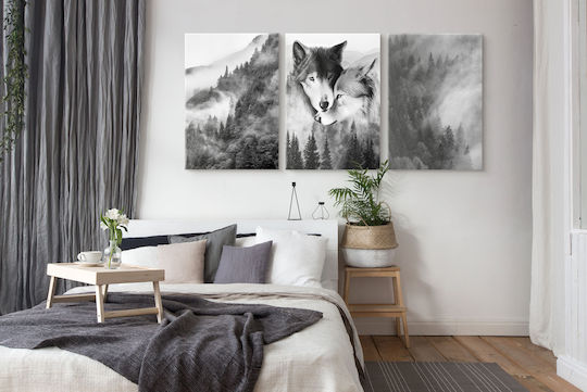 Naklejkomania Triplu Tablou pe Pânză 60x120cm