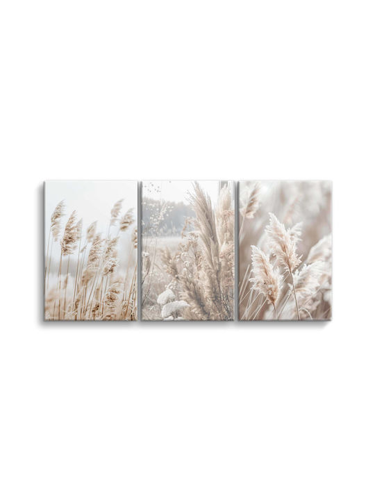 Naklejkomania Τρίπτυχος Πίνακας σε Καμβά 60x120cm
