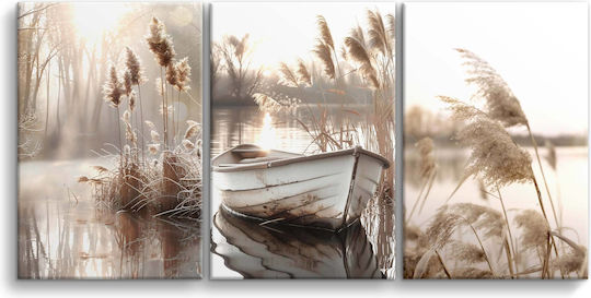 Naklejkomania Threefold Painting on Canvas 60x120cm