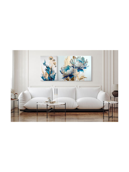 Naklejkomania Τρίπτυχος Πίνακας σε Καμβά 60x120cm